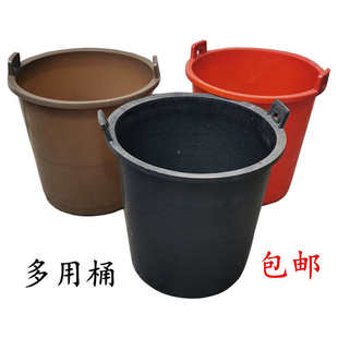 牛筋桶 打不破诱蜂桶 塑料储水加厚大号挑水浇菜尿粪桶软熟胶 包邮