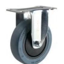 6寸静音固定轮 K-620K-150-R 滚动痕迹不显眼的灰色车轮