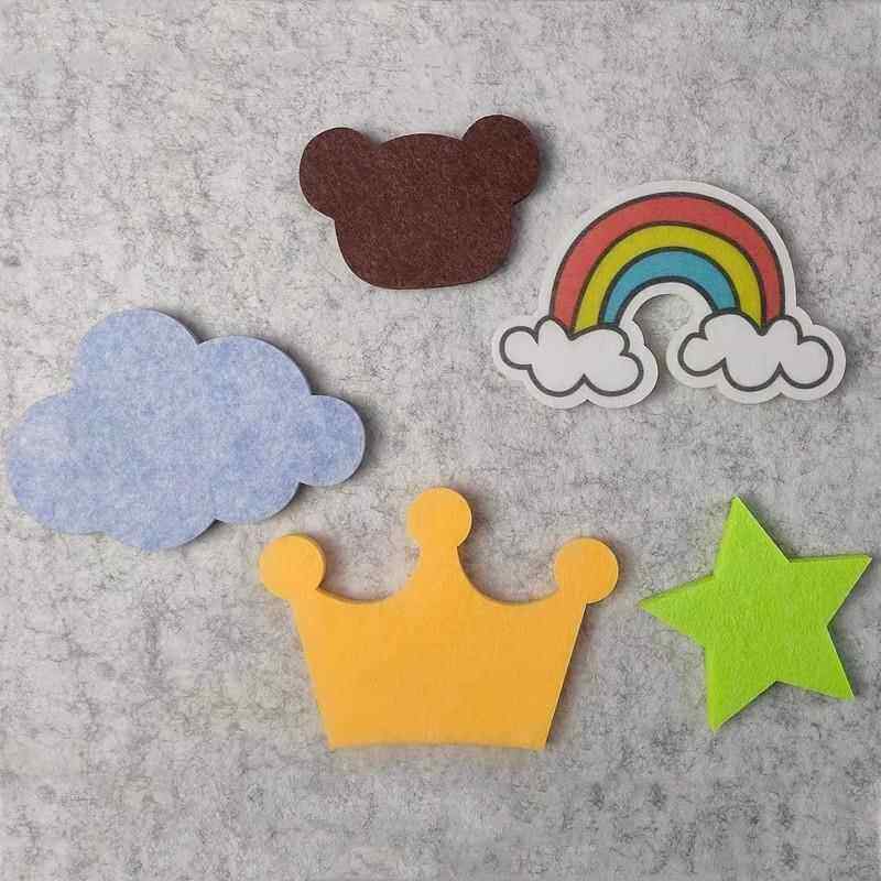 毛毡板墙贴背景墙装饰大礼包小饰品自粘幼儿园学校海报展示墙加工