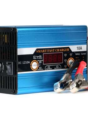 直销卡迪普蓄电池充电器12V10A汽车铅酸电瓶充电器智能带显示