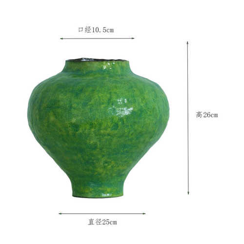景德镇手工花盆花器家居茶室简约高档摆件客厅绿植插花陶瓷花瓶