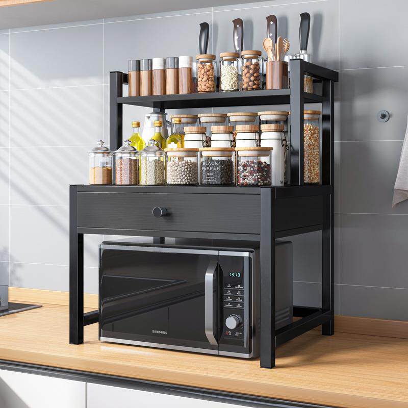 厨房微波炉架子置物架台面多层调料架用品家用大全烤箱置物收纳架