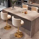 椅轻奢前台吧台现代简FZN转约吧椅吧酒凳家用酒店升降旋不锈钢高