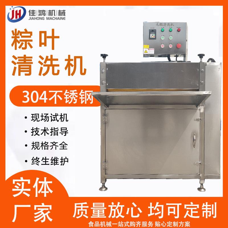 大叶子清洗设备 双面辊粽叶清洗机 多功能高压喷淋毛刷清洗机佳鸿
