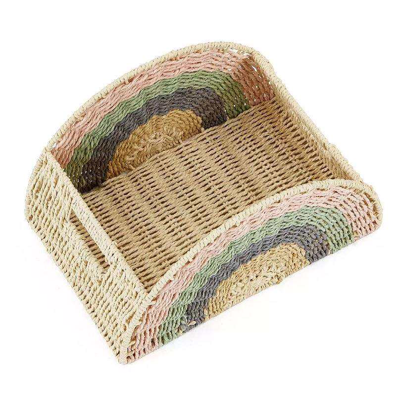 出口欧美爆款日式收纳筐办公室笔筒文具桌面杂物收纳框彩零售