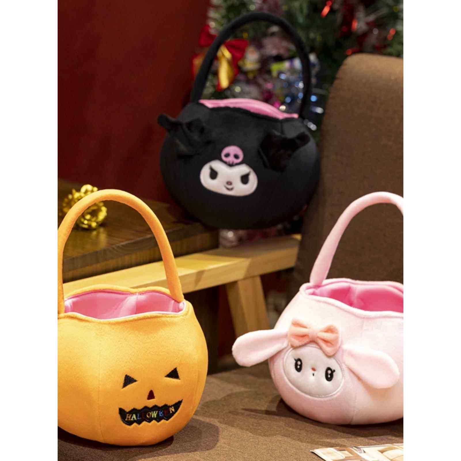 万圣节南瓜糖果篮南瓜灯糖果袋儿童手提玩具讨糖桶道具装饰南瓜包