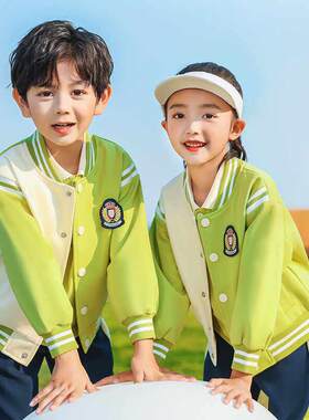 小学生校服春秋套装纯棉幼儿园园服棒球服短袖透气夏季四件套班服