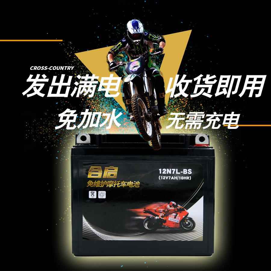 摩托车电瓶12v蓄电池7a五羊专用本田新大洲125通用电池锋翼干电池
