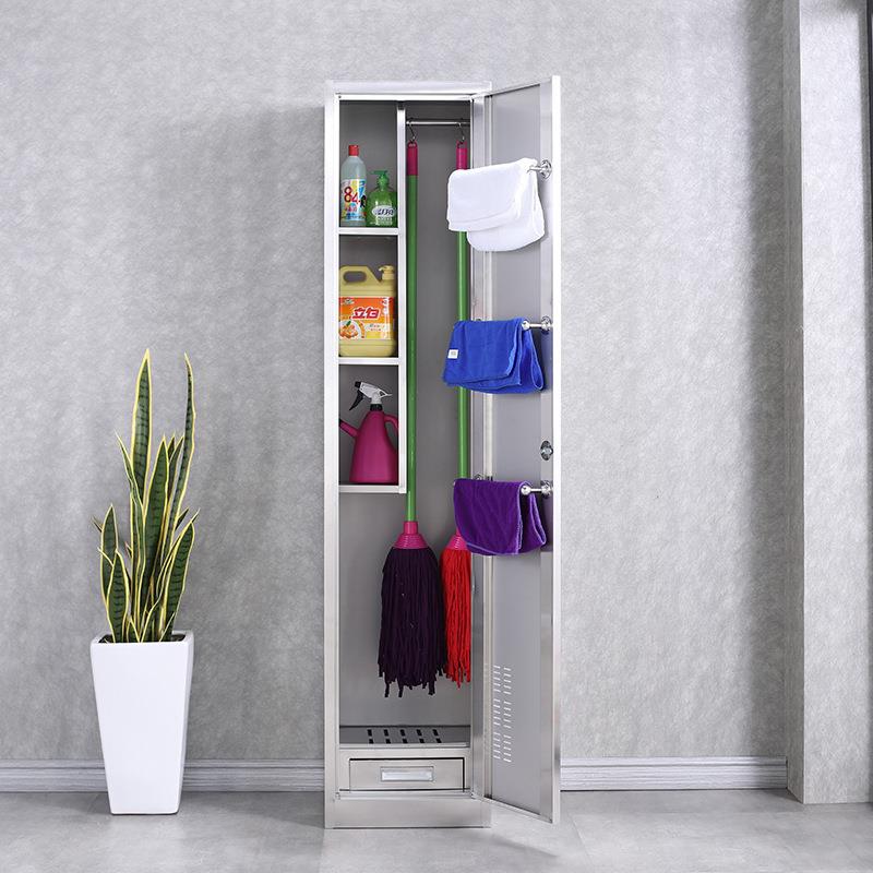 锈钢卫生扫把不柜柜保洁清工具柜洁柜教室54682拖把柜扫帚收纳移