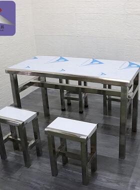 不锈钢长方形桌子夜市桌展示桌流水台加厚餐桌食堂加厚耐用