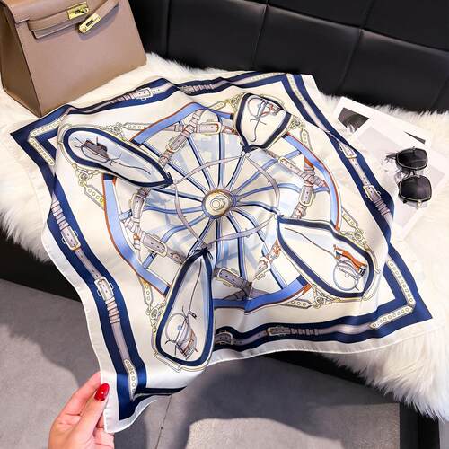 Silk scarf, fashionable square scarf, 70cm for decoration