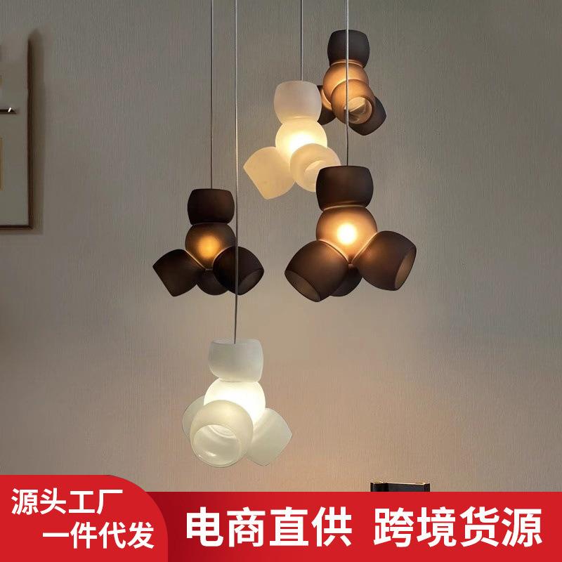 极简餐桌铁艺吊灯北欧简约别墅楼梯卧室床头创意后现代艺术吧台灯