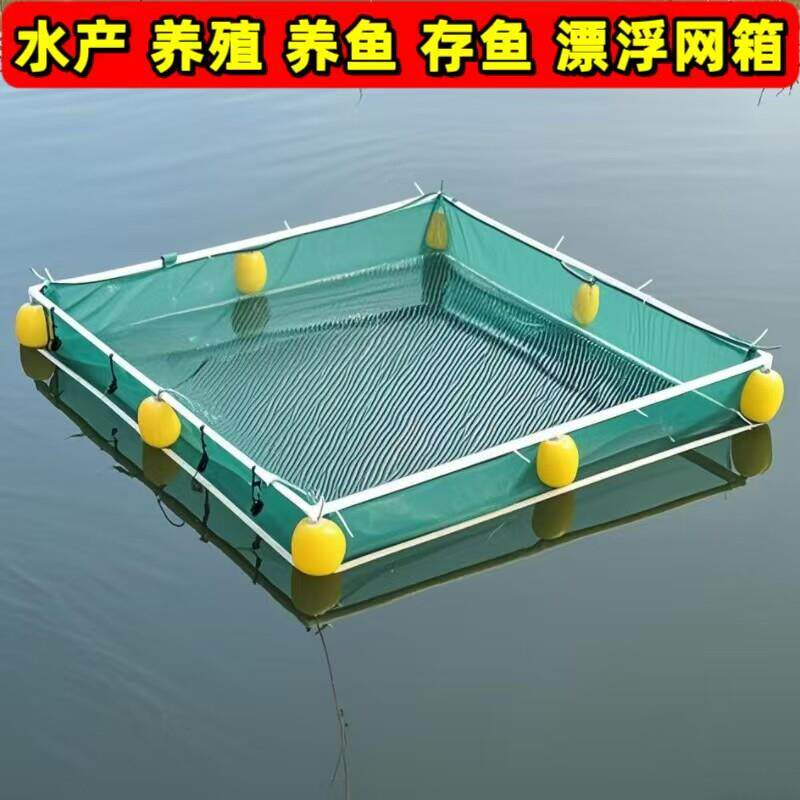 存鱼养鱼箱网带框架家用暂养隔离活鱼黑坑回鱼垂钓育苗孵化箱网网