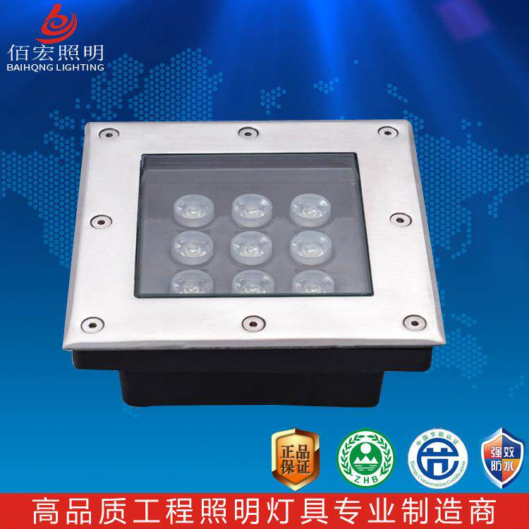 厂家led方形埋地灯6W9W12W公园广场led地埋射灯DMX512圆形地埋灯