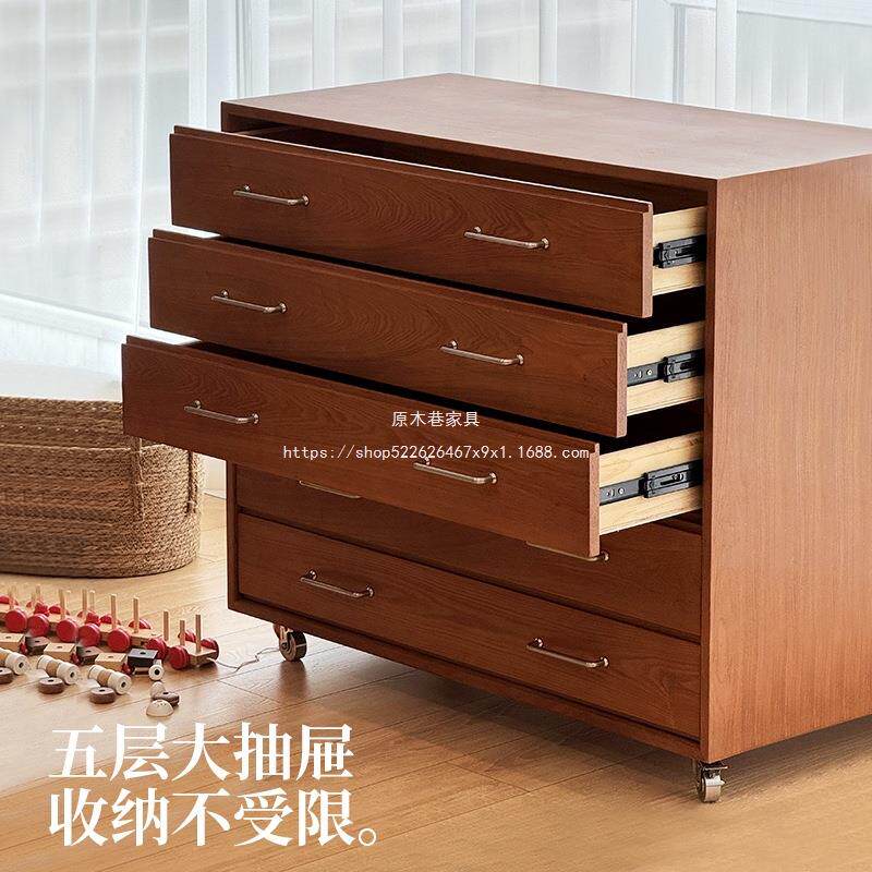 原木巷五古斗柜边柜中储柜卧室床物10012263家居边柜实木复古沙发