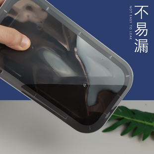 打包盒加厚可微波塑料一次性饭盒餐盒双格 外卖彩色分格便当盒日式