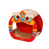 新年舞狮猫抓板猫窝一体猫爪板耐抓耐磨不易掉屑立式 瓦楞纸猫咪屋