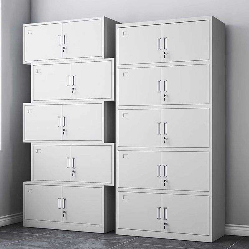 五节文件柜凭证柜财务会计收纳柜办公室收纳柜两件式柜铁皮档案柜