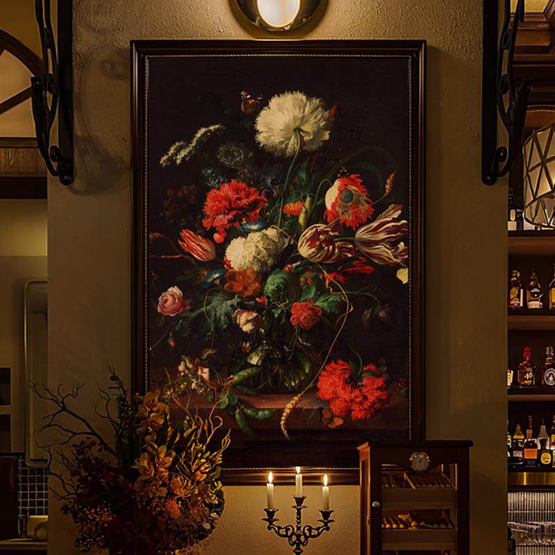 静待花开墙布墙纸自粘墙贴油画布墙贴壁布背景墙墙面装饰工程墙布