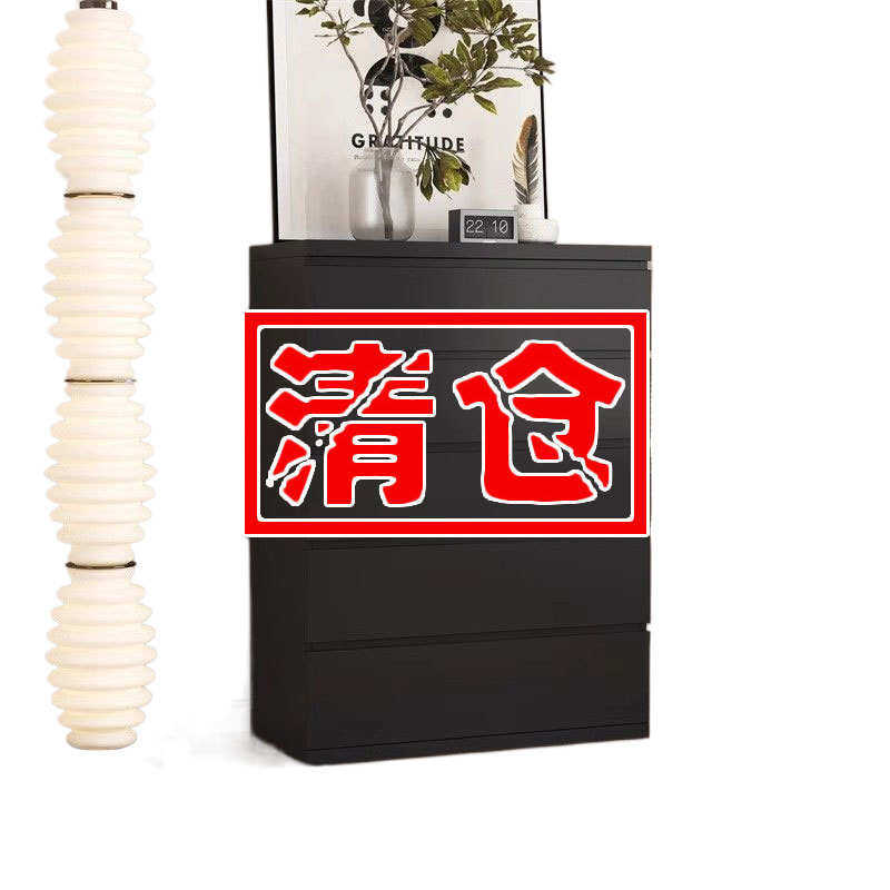 家用实木斗柜北欧风卧室客厅抽屉柜电视柜美式风格黑色五斗柜子