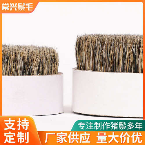 花色猪鬃水煮猪鬃 38-44mm猪毛刷原料水煮花色猪鬃毛刷水煮花鬃毛