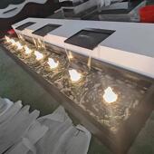 鱼流水墙人造钢假山鱼池别墅院子入户池屏风花锈背景墙园带养鱼池