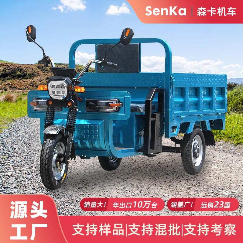 三轮车1.6米电动货车爬坡载重拉货载货三蹦子农用家用货运大车厢