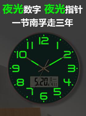 光挂钟时英尚夜F9799J68卧室创意静音表客厅石挂钟钟家用现代简约