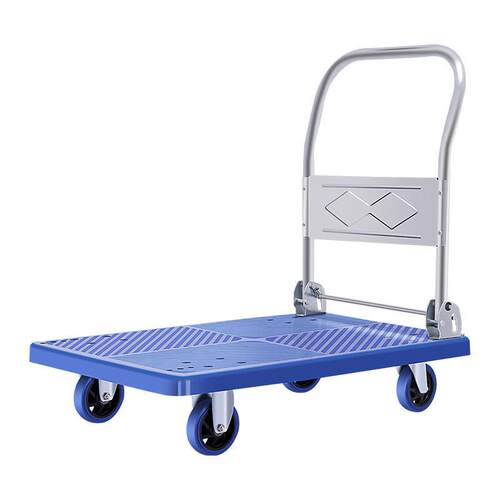 拖车超市拉塑料便携批发平板车小仓库工具车静音折叠推车货物货