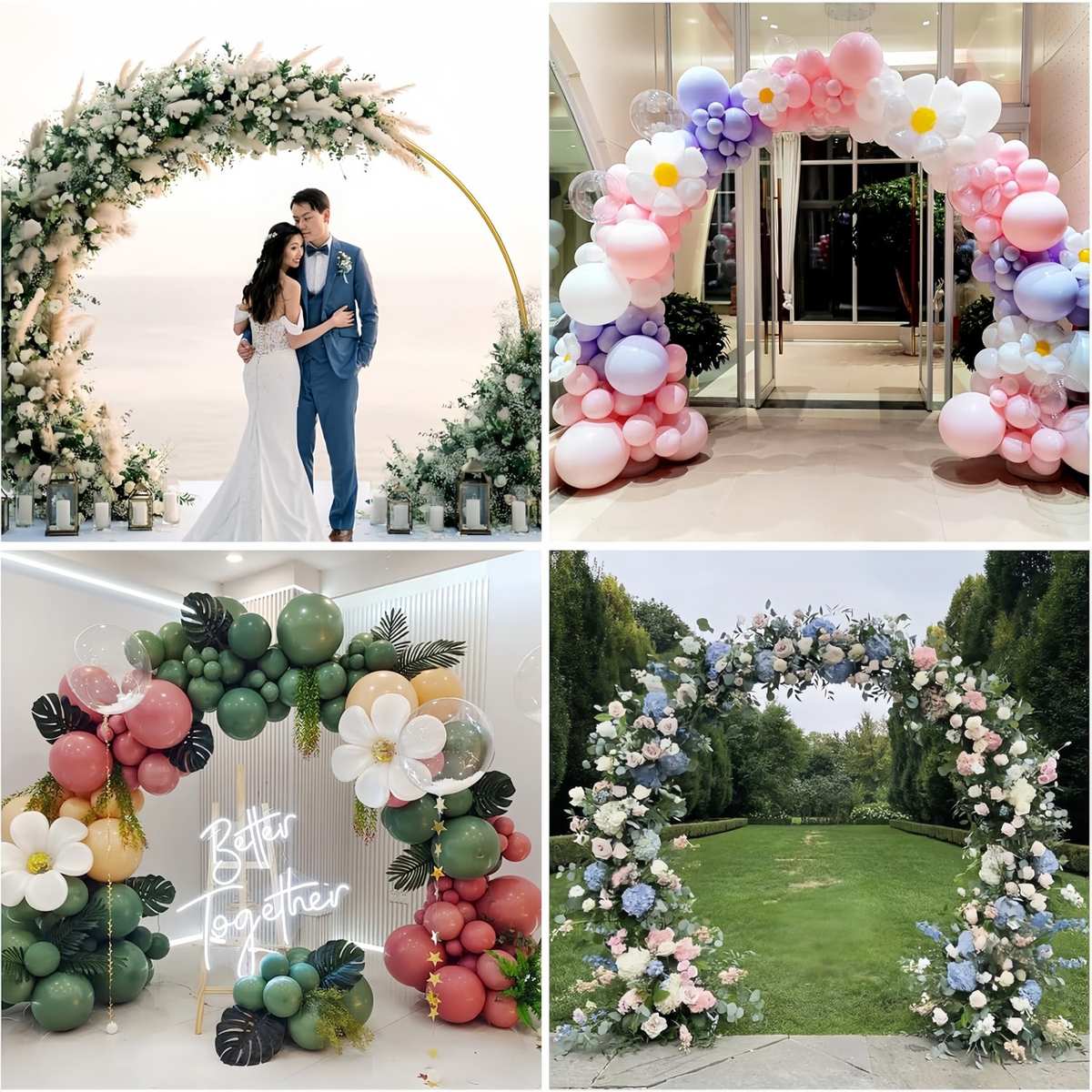 支架金属拱门*.4.框架装婚礼拱门12生日圆形2圣诞背景金色气球米