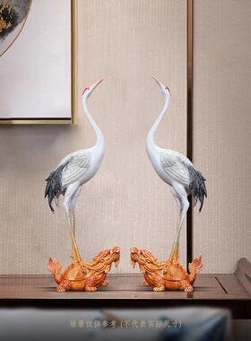 黄铜仙鹤黄铜鹤铜龟鹤桌面摆件仙鹤踏长寿龙龟双鹤龟祝寿铜器礼品