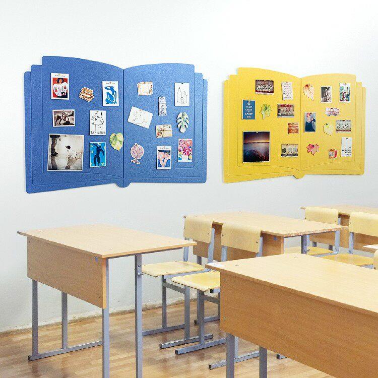 书形毛毡墙贴学校教室布置装饰文化墙幼儿园软木板照片作品展示板