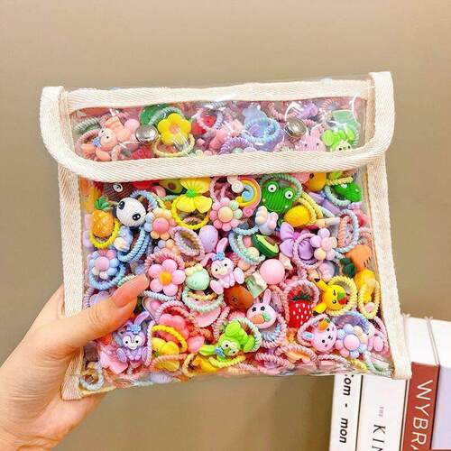 Children cartoon scrunchie rubber band baby hair accessories