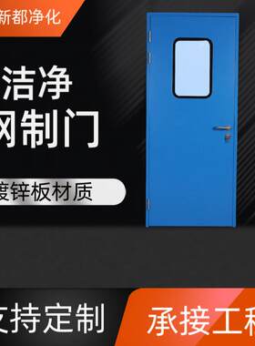 实验室净化门无尘车间钢制净化门医院病房洁净门单开对夹式钢质门