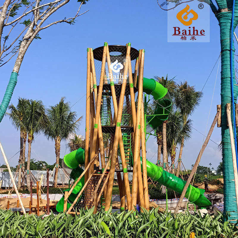 组合攀爬塑料景区儿童木制非标螺旋大型滑梯园林公园滑梯滑梯户外