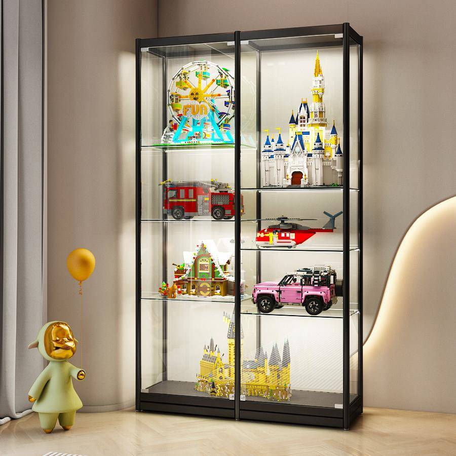 乐高展示柜模型玻璃展柜模型玩具透明玻璃家用货架积木礼品展示柜