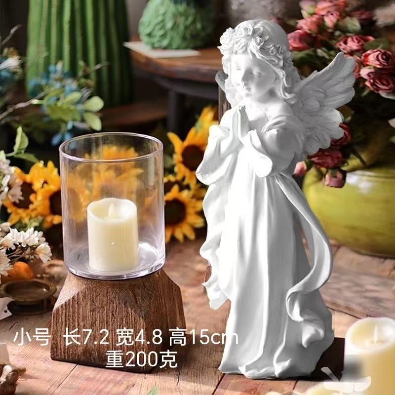 欧天树脂饰装品少女使雕塑家居式摆件书桌桌面摆件装饰品工艺b001