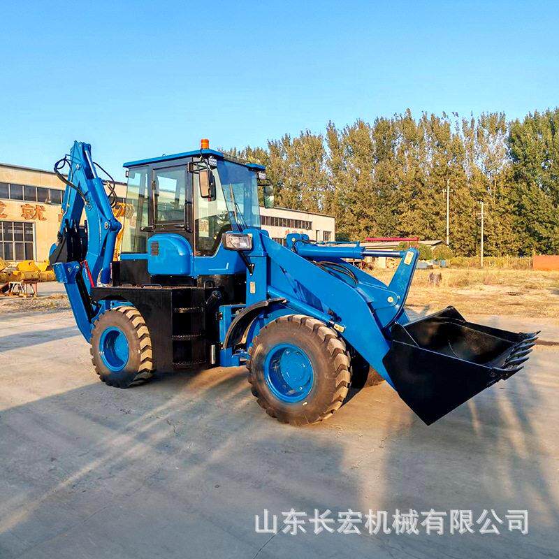 多功能小型挖掘装载机前铲后挖两头忙挖掘装载机小型轮式挖掘机