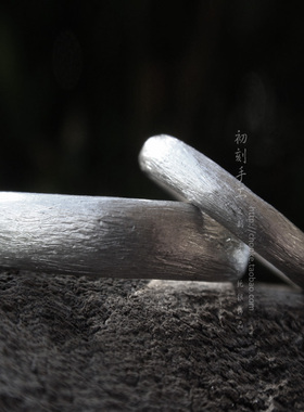 初刻戒指手工定制情侣对戒银饰