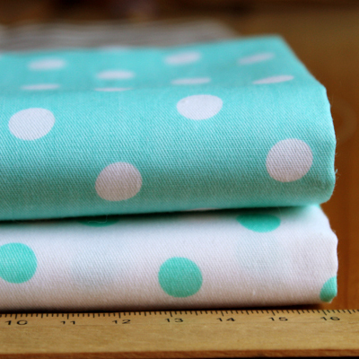 Twill Cotton Cotton fabrics -AB Mint Blue and green Flood Polka Dot 2 Colored cloth -DIY Hand Quiltingin the Home Fabric , Cloth/Fabric/Manual diy Cloth fabric  category - from Buy2taobao.com to provide professional Taobao agent buy service