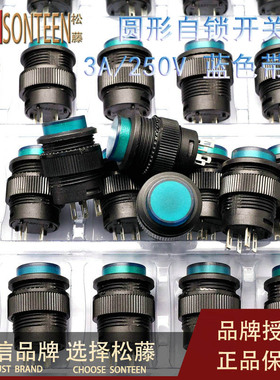 带灯自锁开关按钮开关/R16-503AD 圆形16MM 3A/250V绿色(5个)