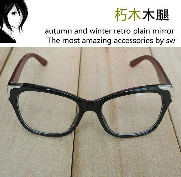 大胡子日本个性潮男女近视豹纹眼镜架韩国原木腿权志龙同款眼镜框