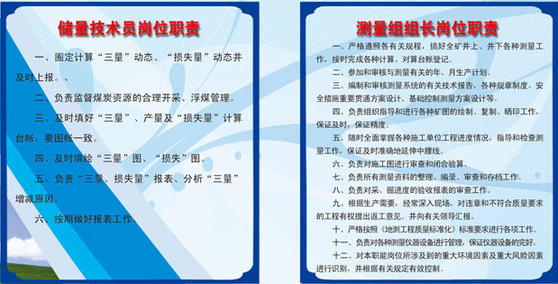 593海报印制海报展板素材261储量技术员测量组组长岗位职责