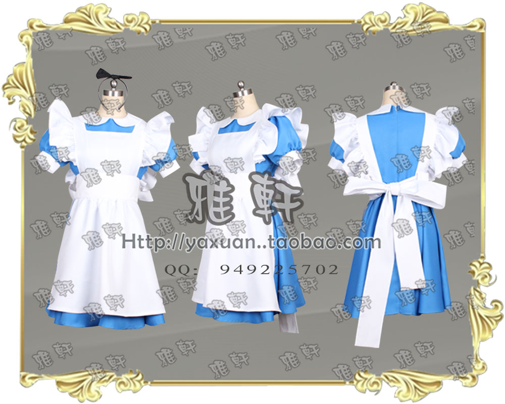 雅轩cosplay服装  爱丽丝  女仆服装  新品