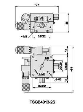 精密平移台TSG系列--TSGB4013-2S