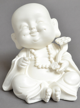 称心如意陶瓷摆件小沙弥开业礼品