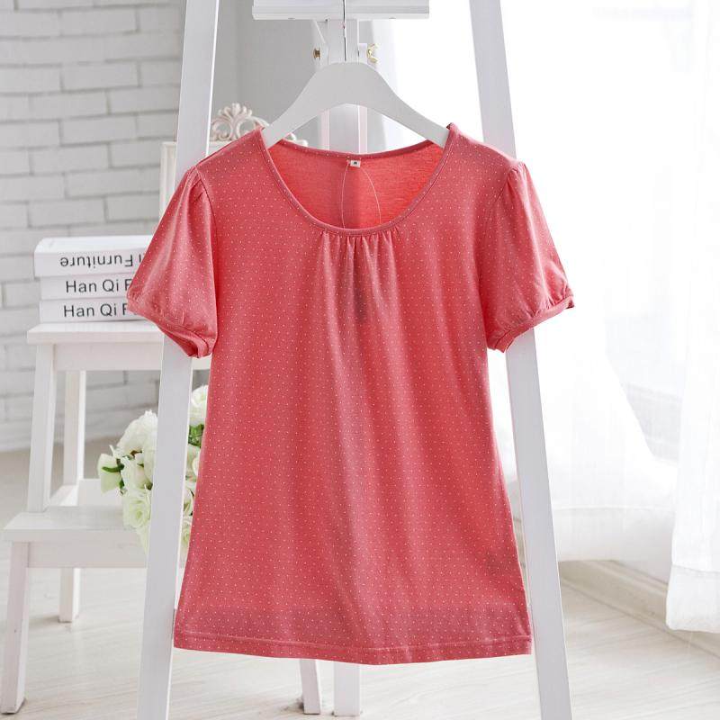 女大码女装夏装新款泡泡袖凉爽短袖T恤衫女t-shirts