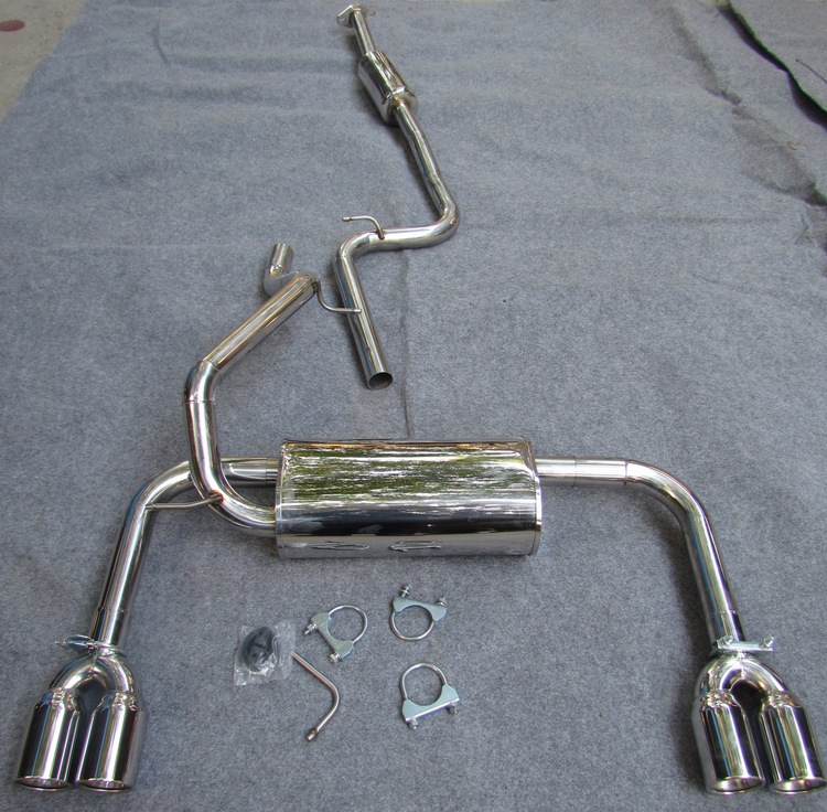 适用2012-17款福克斯改装双边双出和四出排气管 中尾段内回压排气