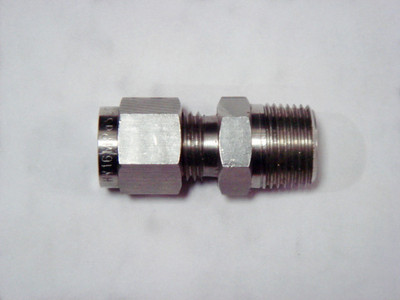 不锈钢卡套接头.不锈钢直通终端卡套接头.ZG1/4-φ3/8