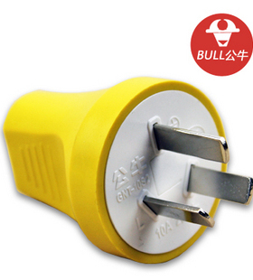 公牛摔不烂插头GNT-10S2/16S2 黄色 单相三极头可拆